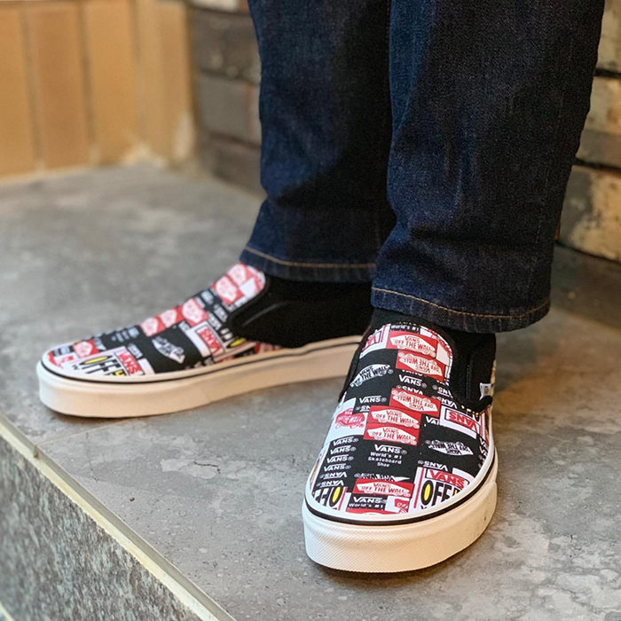 Label mix shop slip on vans